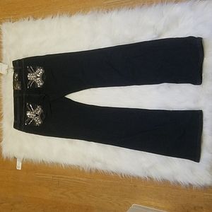 MI RHINESTONE BOOTCUT BLUE JEANS